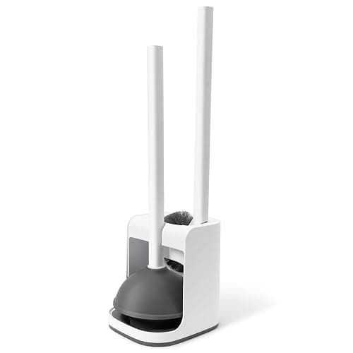 IVYROLL Toilet Brush and Plunger Set Hidden, S-Shaped Toilet Brush Plunger Combo, Perfect for Homes, Apartments & Bathrooms - Image 1