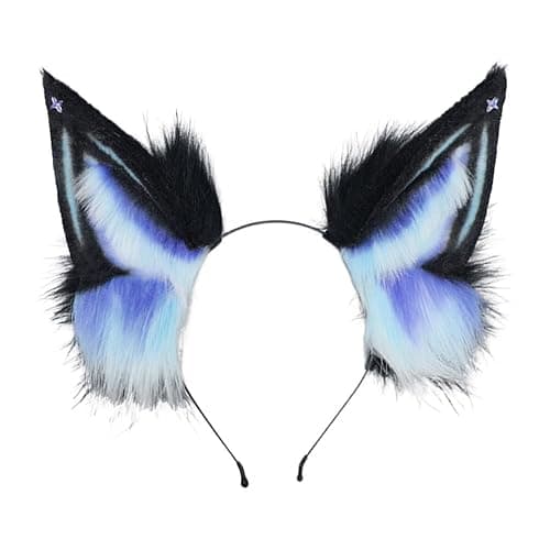 Faux Wolf Ears Headwear Faux Fur Headbands Headdress Halloween Animal Cosplay Costume Accessories for Women - Image 1