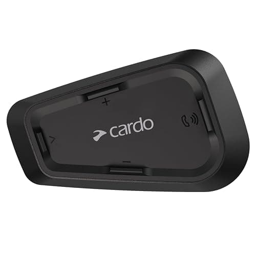 Cardo Systems Spirit Motorcycle Bluetooth Communication Headset, 2-Way Bluetooth, Thin 32mm Speakers, Waterproof, Universal Connectivity - Single Pack - Image 1