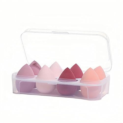 8pcs Makeup Sponges Set - Latex-Free, Blending Beauty Sponge for Liquid, Cream & Powder, Soft Non-Absorbent, Multi-Size with Case,Multi-Shape Beauty Blenders for Liquid and Powder - Image 1