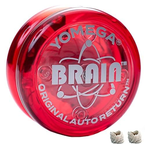 Yomega The Original Brain - Professional Yoyo for Kids and Beginners, Responsive Auto Return Yo Yo Best for String Tricks + Extra 2 Strings & 3 Month Warranty (Red) - Image 1