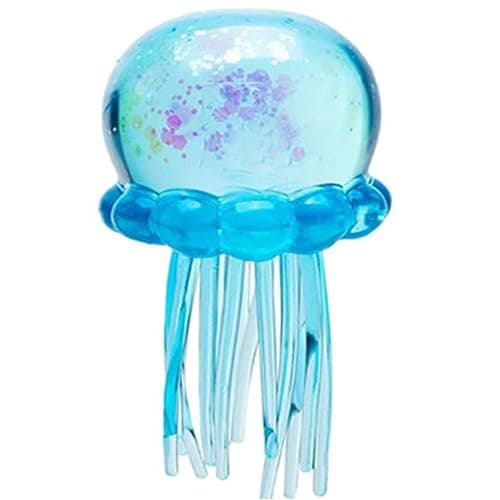 Jellyfish Squeeze Toy, Squishy Stress Relief Sensory Fidget, Slow Rise, Pink, 3.23 Inch, for Adults (Blue) - Image 1