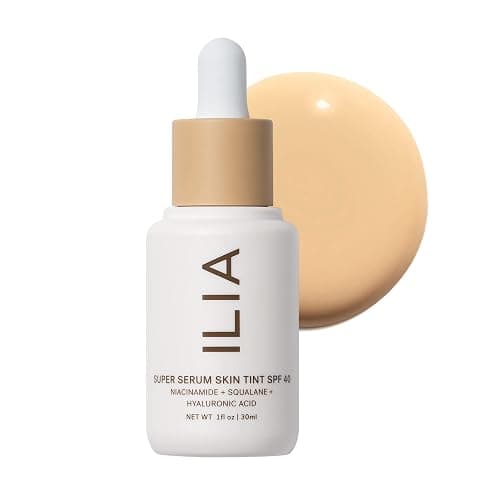 ILIA - Super Serum Skin Tint SPF 40 | Non-Comedogenic, Vegan, Lightweight to Help Against Blue Light, + Pollution while Hydrating, Smoothing, + Refining (Formosa ST4, 1 fl oz | 30 ml) - Image 1