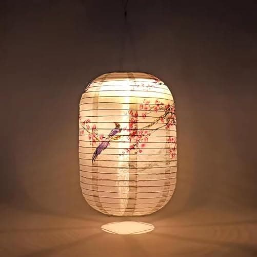 Japanese Style Solar Hanging Lantern Waterproof Solar Lanterns LED Light Nylon Cloth Outdoor Solar Light Atmosphere Solar Lamp Garden Decoration (B) - Image 1