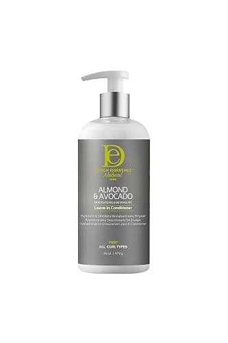 Design Essentials Almond & Avocado Moisturizing & Detangling Leave-In Conditioner for Curly Hair, 34 Ounce - Image 1