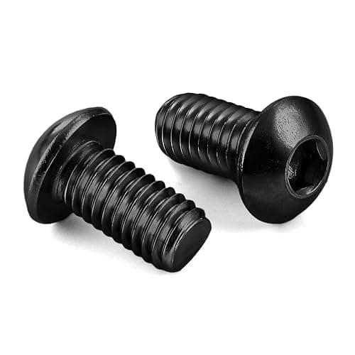 MewuDecor M5 x 12mm Button Head Hex Socket Cap Screws, Grade 10.9 Alloy Steel, Black Oxide Finish, 50 PCS - Image 1