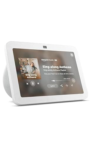 Amazon Echo Show 8, With Spatial Audio, Smart Home Hub, ideal for open living spaces, includes Alexa, Glacier White - Image 1