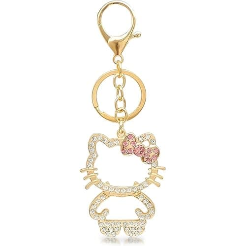 CPJJ 1pcs Kitty porte clef enfant, Or, Cadeaux pour les enfants, les amis et les camarades de classe - Image 1