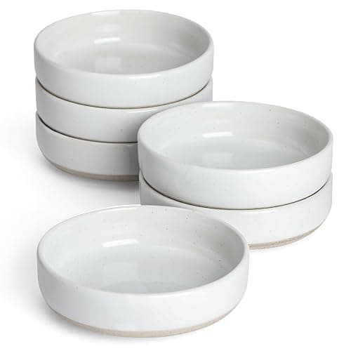 famiware Ceramic Soy Sauce Dish, 4oz Dipping Bowls Set of 6, White | Individual Dip Sauce Cups/Bowls/Dishes/Plates, Small Serving Bowls for Side Dishes, Condiments, Sushi, Appetizers, Dessert - Image 1