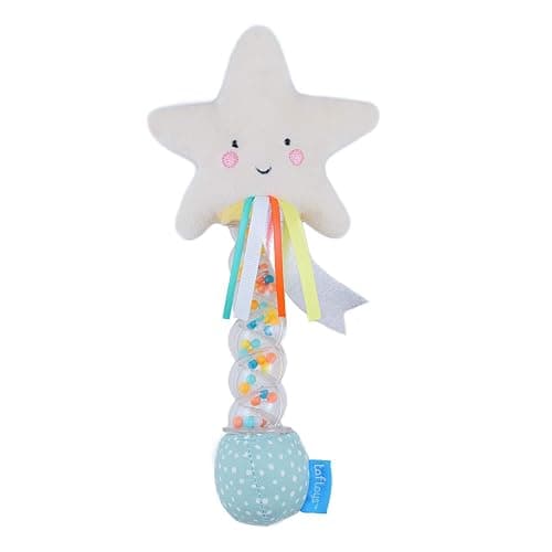 Taf Toys Star Rainstick Rattle, Musical Shake & Rattle Rainmaker Toy, Musical Instrument for Babies and Toddlers for Sensory and Motor Skills Development - Image 1