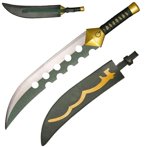 Meliodas Broken Cosplay Sword of Anime Seven Deadly Sins Stainless Steel Blade for Cosplay and Display Green Sword All Made of Metal - Image 1