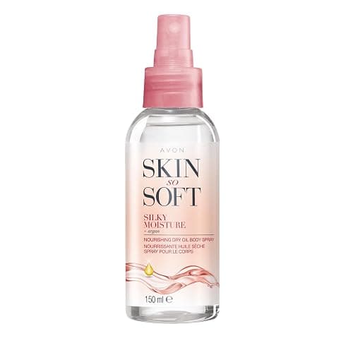 Avon Skin So Soft Silky Moisture Nourishing Dry Oil Spray 150ml, Locks in Moisture, Formulated with Argan Oil, Quick Dry Formula, Cruelty Free - Image 1