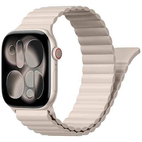 Magnetic Sport Bands for Apple Watch Band 40mm 38mm 41mm 42mm 44mm 45mm 46mm iWatch bands for Women Men,Silicone Loop Strap Wristband for Apple Watch Series 11 10 9 8 7 6 5 4 3 SE 3/2nd Ultra/3/2 49mm - Image 1