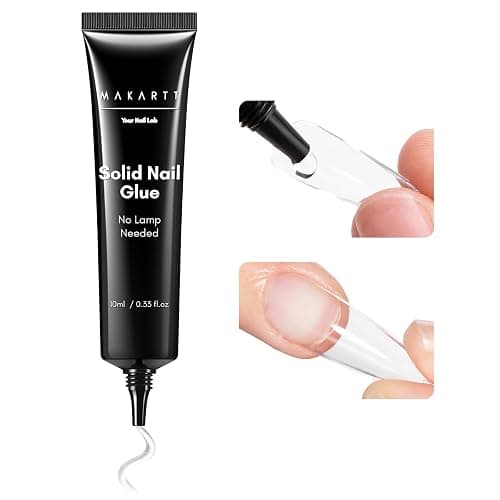 Makartt Nail Glue Extra Strong: New Super Semi Solid Nail Glue for Press On Nails & False Nails, Long Lasting Upgraded Hema-Free, Quick Drying 20s, Fake Tips Adhesion, No UV/Led Lamp Needed 10ml - Image 1