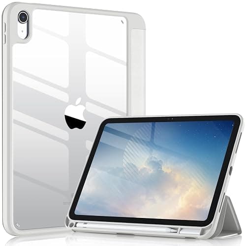 Wenlaty Compatible with iPad (A16) 11th Generation Case 11 Inch 2025, for iPad 10th Generation Case 10.9 Inch 2022 with Pencil Holder, Trifold Stand Protective Clear Back Shell, Auto Wake/Sleep, Gray - Image 1