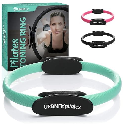 URBNFit Pilates Ring - 12" Magic Circle w/Dual Grip, Foam Pads for Inner Thigh Workout, Toning, Fitness & Pelvic Floor Exercise - Yoga Rings w/Bonus Exercise Guide - Image 1