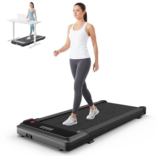 Smug Compact Armless Treadmill, Space Saving Design for Home & Office, Quiet Under Desk Walking Pad, 200 Lbs Capacity 3 in 1 Portable Walking Treadmill - Image 1