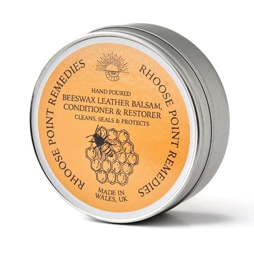 Beeswax Leather Balsam Rich Conditioner & Restorer 100ml - 100% Natural Ingredients CLEANS SEALS & PROTECTS Handpoured in UK Chemical Free Biodegradable Moisturises Nourishes Prolongs Life of Items - Image 1