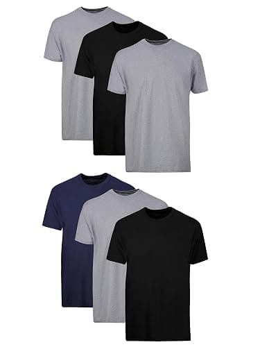 Hanes Mens Undershirt Packs, Stay-Tucked Soft Cotton Undershirts, Best Undershirts for Men, White/Black/Asstd Multipacks - Image 1