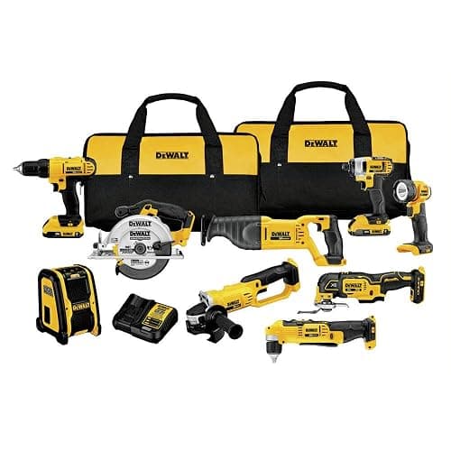 DEWALT 20V MAX Power Tool Combo Kit, 9-Tool Cordless Power Tool Set with 2 Batteries and Charger (DCK940D2) - Yellow/Black Lithium Ion 9-tool Combo Kit - Image 1