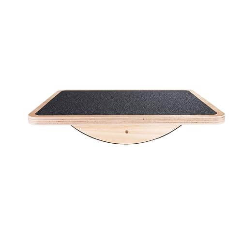 StrongTek Professional Wooden Balance Board, Rocker Board, Wood Standing Desk Accessory, Balancing Board for Under Desk, Anti Slip Roller, Core Strength, Stability, Office Wobble Boards - Image 1