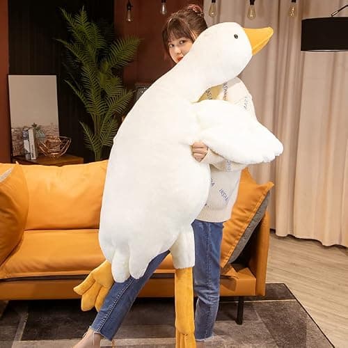 50-160CM Huge Goose Plush Toys Big Duck Doll Soft Stuffed Animal Sleeping Pillow Cushion for Kids and Girls (160CM) - 160CM - Image 1