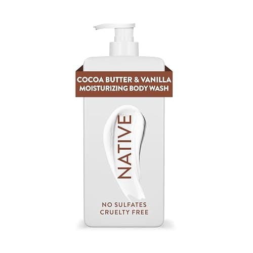 Native Moisturizing Body Wash Contains Naturally Derived Ingredients | for Women & Men, Sulfate, Paraben, & Dye Free Leaving Skin Soft & Hydrated | Cocoa Butter & Vanilla 18 oz - Image 1