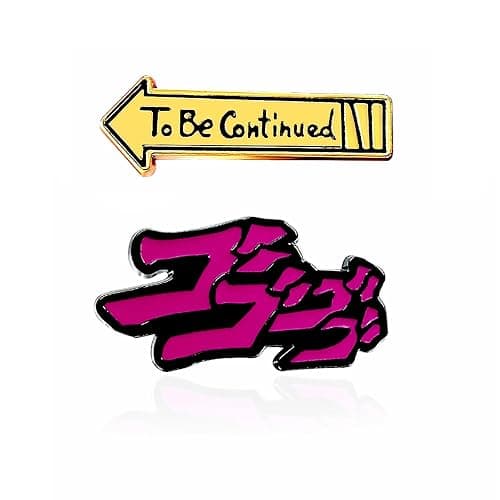 JJBA JoJo Enamel Brooch & Pins: 'To Be Continued' Kujo Jotaro Hat Cosplay Golden Men's, Women's & Kids - Image 1