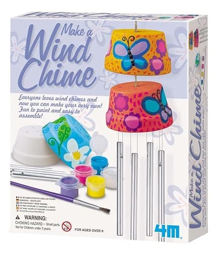 4M Make A Wind Chime Kit - Arts & Crafts Construct & Paint A Wind Powered Musical Chime DIY Gift for Kids, Boys & Girls - Image 1