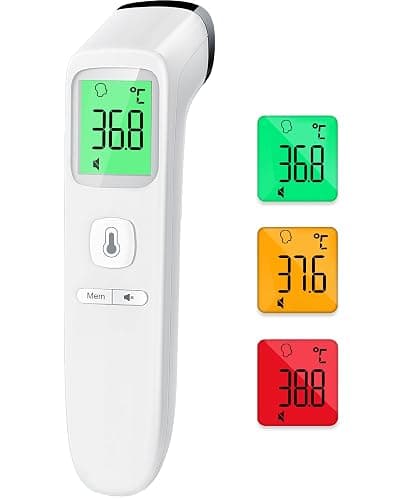 No-Touch Forehead Thermometer for Adults, Infrared Digital Thermometers for Kids, Touchless Baby Thermometer, Accurate Reading with LCD Display, Mute Mode, Memory Recall, Fever Alarm - Image 1