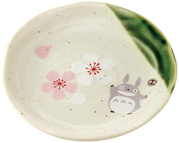 Studio Ghibli - My Neighbor Totoro - Sakura/Cherry Blossom, Skater Traditional Japanese Porcelain Dish Series - Small Plate - Image 1