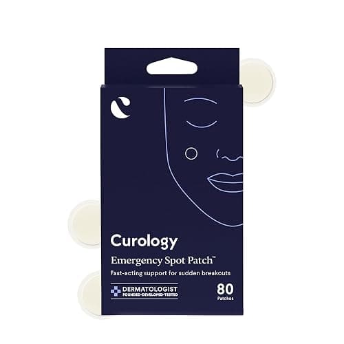 Curology Emergency Spot Pimple Patches for Face, Stocking Stuffer Gifts, Hydrocolloid Pimple Patches Fast-Acting, 80 Count - Image 1