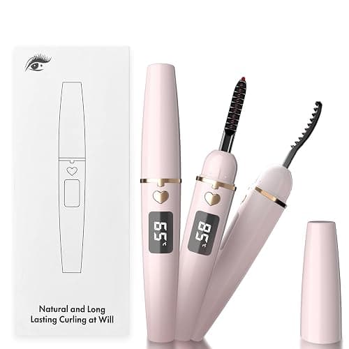 EYECURL Heated Eyelash Curler, Heated Lash Curler Intelligent Power Off, Rechargeable Quick Heating 24Hrs Long Lasting Electric Heated Eyelash Curlers (Quartz Pink/Rose Gold, X8-132MM) - Image 1