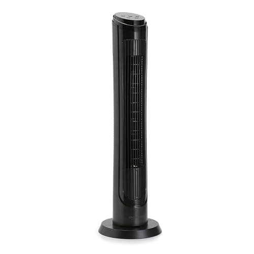 Amazon Basics 40" Digital Tower Fan for Bedroom, Living Room, Office, With 4 Speeds, 3 Modes (Standard, Breeze, Nature), Timer Up to 15 Hours, 70° Oscillation, Remote Control, Black - 40 Inch - Image 1