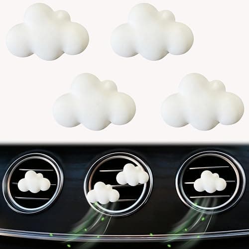 Cloud Air Vent Clips - 4 Pcs Cute Car Air Fresheners & Decor - Funny Car Diffuser Vent Clips for Women - Image 1