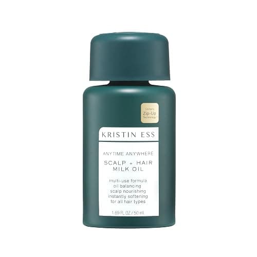 Kristin Ess Anytime Anywhere Scalp + Hair Milk Oil, Hydrating for Damaged Hair, infused with Coconut Oil and Jojoba Oil, Castor Oil for Hair Growth - Image 1