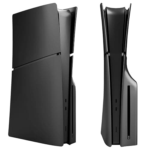 Wedorat FacePlates for PS5 Slim Disc Edition Cover Plate for PS5 Slim Premium ABS Replacement Plates Anti-Scratch Dustproof Protective Shell Case for PlayStation 5 Slim Accessories Black - Image 1