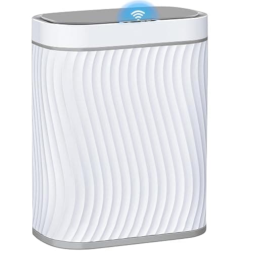 Ogikey Bathroom Small Trash Can with Automatic Touchless Lid, 2.6 Gallon Smart Garbage Can Narrow Waterproof Trash Bin for Bedroom, Office, Living Room - Image 1