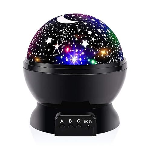 RICTLY Night Light for Kids, Kids Night Light Nebula 360 Degree Rotation - 4 LED Bulbs 12 Light Color Star Projector Changing with USB Cable, Romantic Gifts for Men Women Children - Image 1