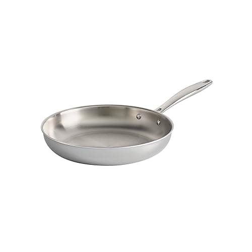 Tramontina Signature Tri-Ply Clad Stainless Steel 10-Inch Frying Pan, Induction-Ready Skillet, Dishwasher-Safe, NSF-Certified, Made in Brazil - Image 1