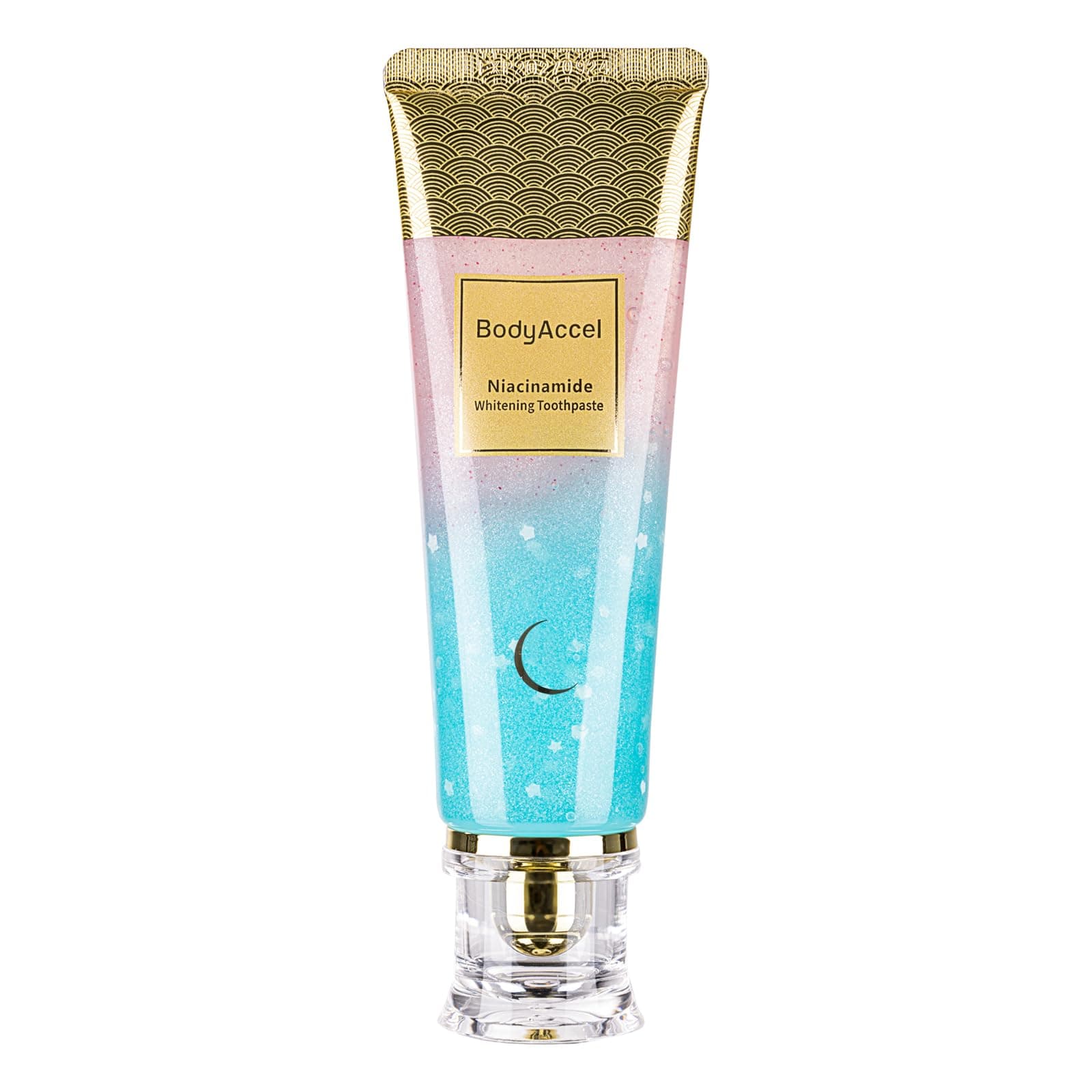 BodyAccel Creme Dental Clareador com Niacinamida, Clareamento Intensivo com Niacinamida e Cuidado Natural Suave, Remoção Profunda de Manchas, Sabor Pêssego, Melhora a Saúde Gengival e Refresca o Hálito (1) - Image 1
