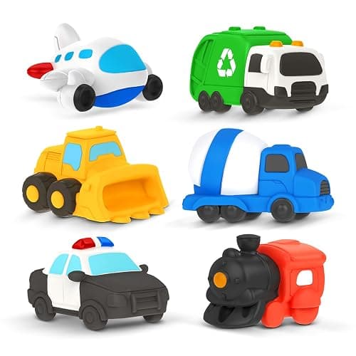 Zippytots 6 PCS Vehicle Floating Bath Toys Mold Free Infant Bath Tub Toys for 12 Months - No Hole Bathtub Toys for Toddlers 1-3 Water Pool Toys for Baby Toddler Ages 1+ - Image 1