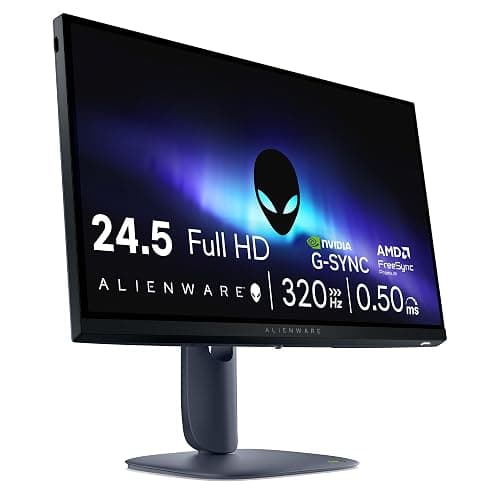 Alienware 24 Gaming Monitor AW2525HM, FHD IPS Panel, 320Hz, 0.5ms, G-SYNC | FreeSync Premium, 400 Nit Brightness, 1000:1 Contrast, 99% sRGB, Anti-Glare, USB Hub, Height Tilt Swivel, VESA 100x100 - Image 1