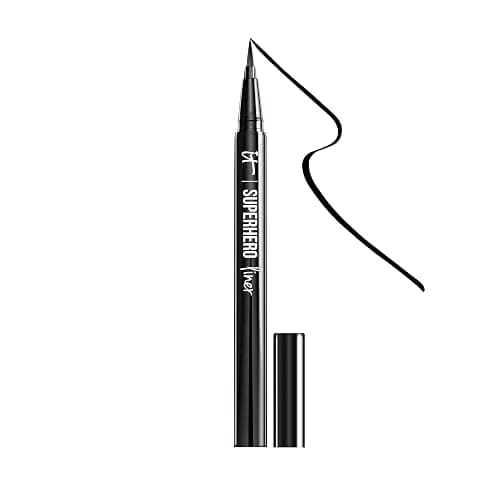 IT Cosmetics Superhero Liquid Eyeliner Pen, Black - 24-Hour Waterproof Formula Won’t Smudge or Fade - With Peptides, Collagen, Biotin & Kaolin Clay - 0.03 fl oz - Image 1