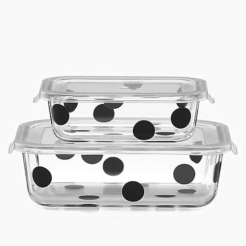 kate spade new york Deco Dot 2-piece Rectangular Food Storage Set - Image 1