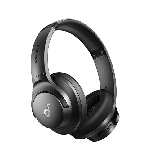soundcore by Anker Q20i Hybrid Active Noise Cancelling Foldable Headphones, Wireless Over-Ear Bluetooth, 40H Long ANC Playtime, Hi-Res Audio, Big Bass, Customize via an App, Transparency Mode (Black) - Image 1