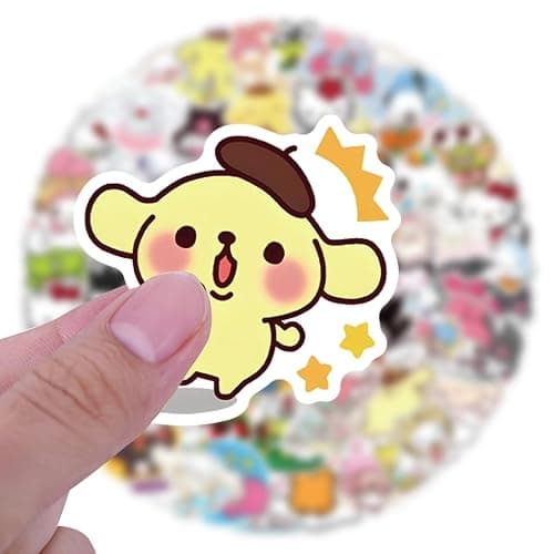 200Pcs Kawaii Stickers, Vinyl Waterproof Stickers Cute Cartoon Decals for Laptop Skateboard Phone Guitar Travel Case Bike Teens Adults - Image 1