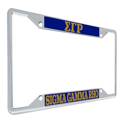 Desert Cactus Sigma Gamma Rho Car Accessories SGRhos Sigmas Metal License Plate Frame and Tag Holder for Front or Rear of Vehicle (Metal Car Mount Placa - Standard) - Image 1