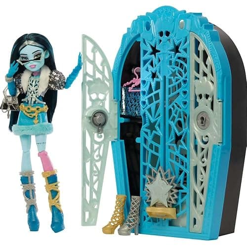 Monster High Skulltimate Secrets Doll and Accessories Set, Hauntlywood Mysteries Frankie Stein with Reveal Closet & 19+ Glam Surprises Like Doll Clothes - Image 1