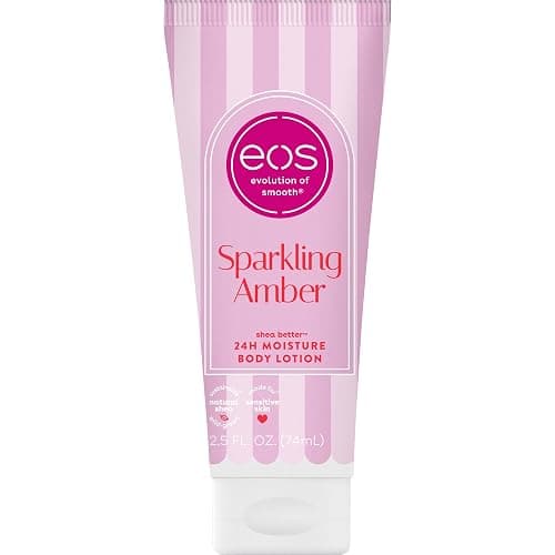 eos Shea Better Travel Size Body Lotion, Sparkling Amber, Limited Edition Skin Care, 24-Hour Moisture, Body Lotion for Women, travel size toiletries, Vegan, 2.5 fl oz - Image 1